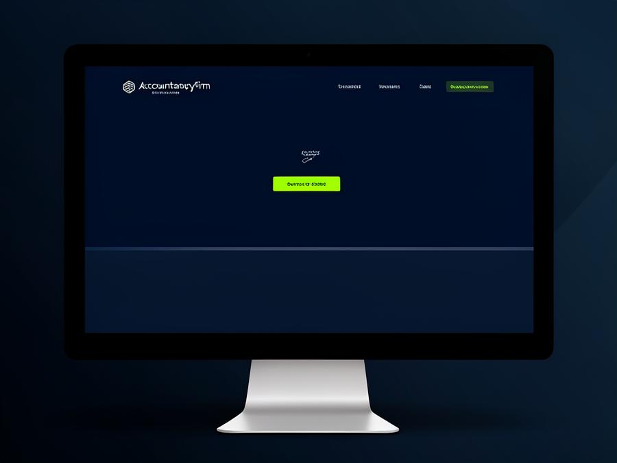 AI-built accountancy website shown on a desktop monitor